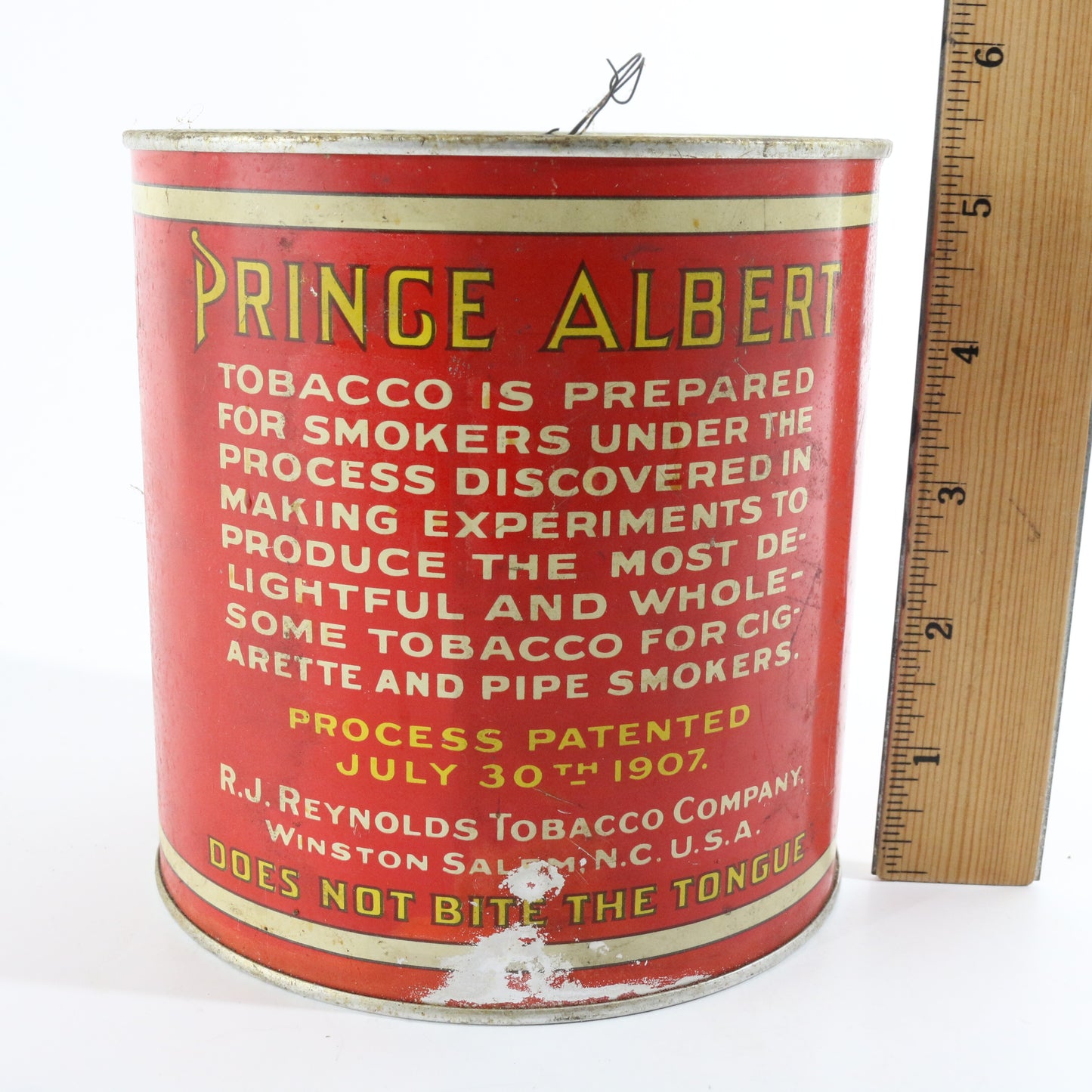 Prince Albert Crimp Cut Long Burning Tobacco Vintage Metal Can Container