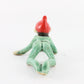 Vintage Green Suit W/ Red Hat Crawling Ceramic Pixie Japan 5 In