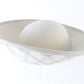 Jack Mcconnell New York Ladies White Felt Hat W/ Rhinestones 7 1/8 57cm