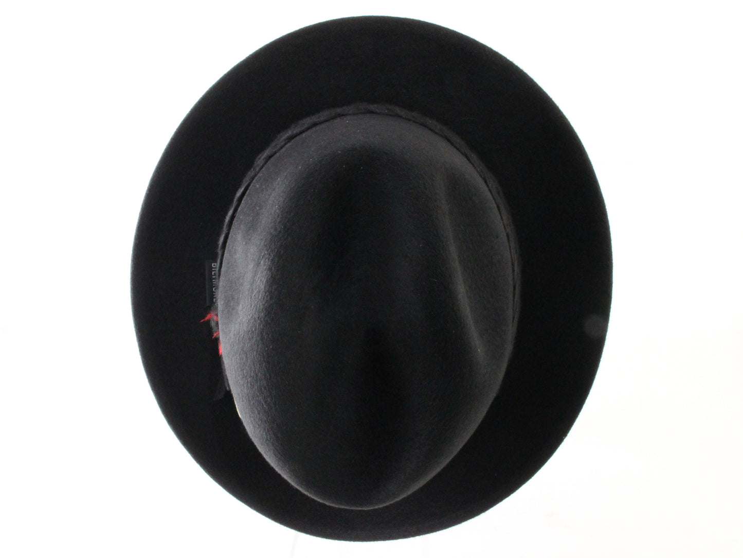 Biltmore Eleganza Raleigh Mens Black Felt Fedora W/ Red Feather MULTIPLE SIZES