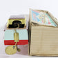 Vintage Blue Red Brown Luxury Cabin Cruiser Wooden Boat Japan IMP IMPY 12"