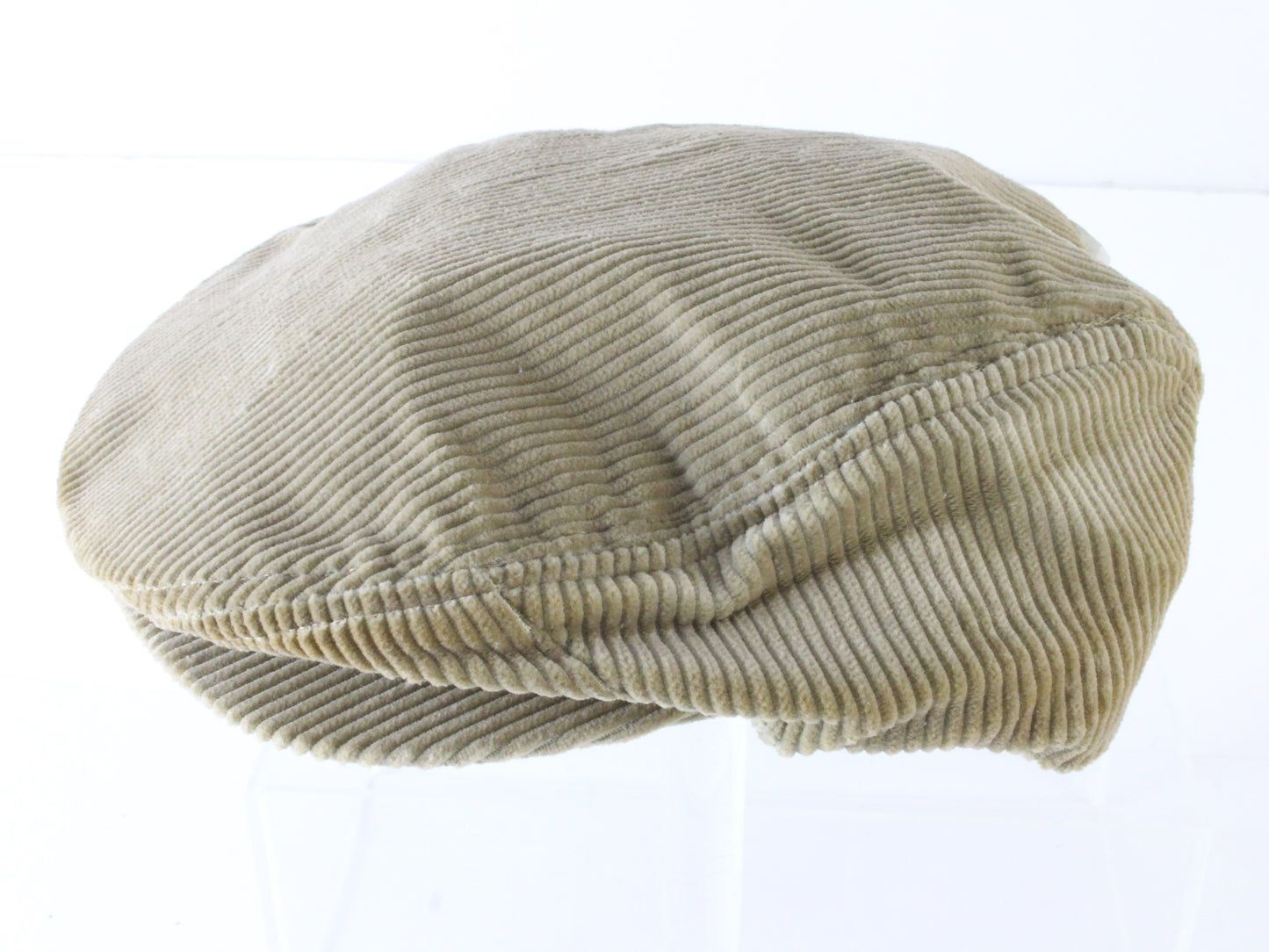 Bee Hats Mens Classic Tan Corduroy Ivy League Cap Newsboy Hat S/M