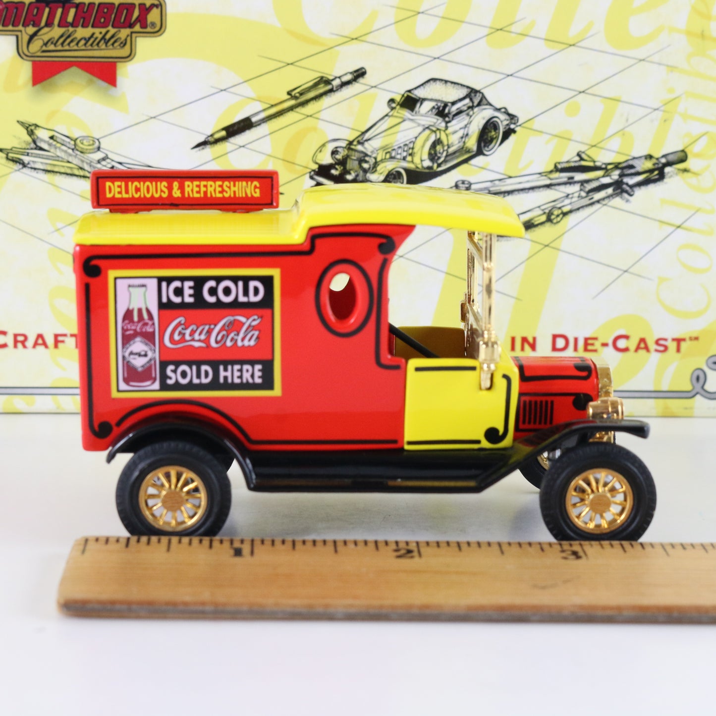 1912 Ford Model T Coca-cola Brand Matchbox 1:43 Model Car Ypc04-m