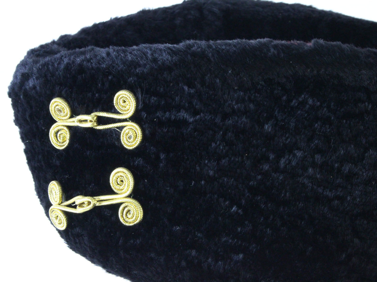 Sonni Of California Ladies Red Wool Felt Hat W/ Black And Gold Detail 7 1/4 58cm