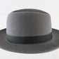 Royal Biltmore Mens Gray Classic Felt Fedora W/ Feathers and Pin 7 56cm
