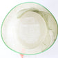 Chapeau Creations Ladies Boutique White And Lime Straw Hat 7 56cm