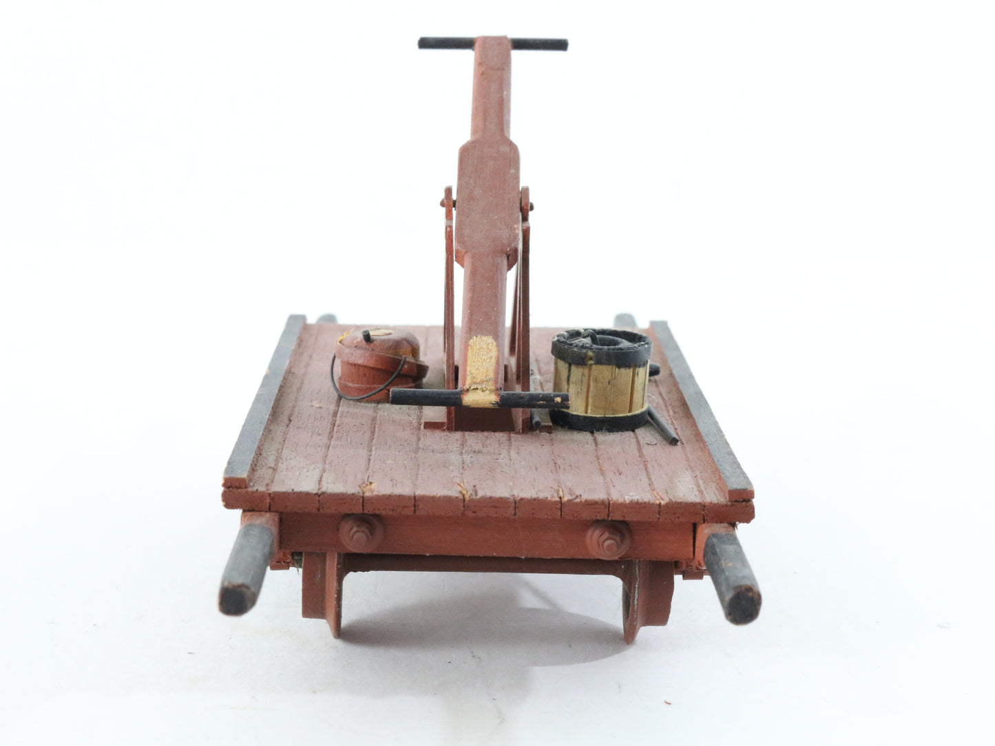 Wood Custom Made Maroon Southern Pacific 305 Hand Pump Car Train G