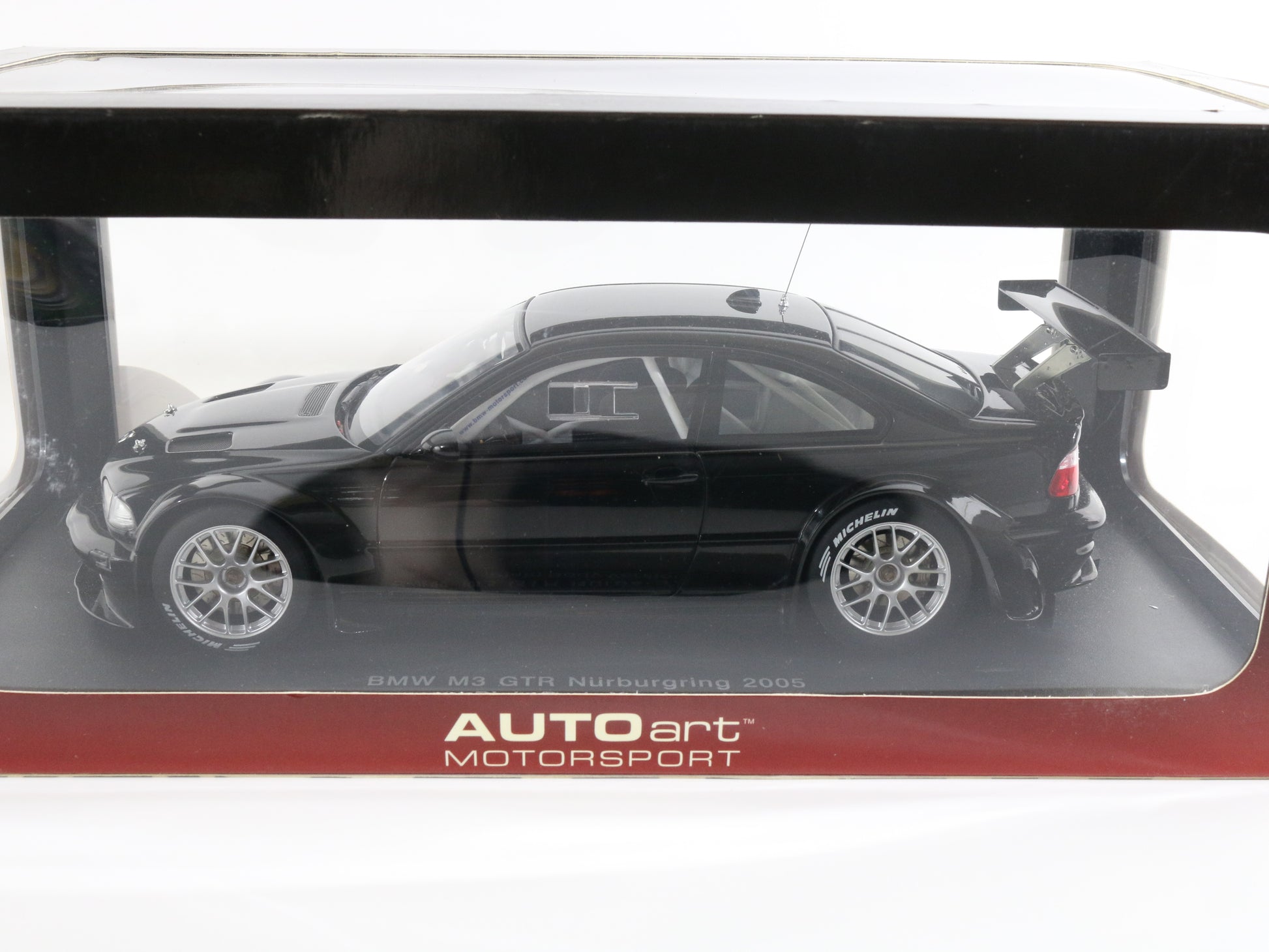 2005 Plain Body Black BMW M3 GTR 24hr Nurburgring Autoart 1:18 Model 80554, AUTOART 1:18, High End Diecast, Scale Model, Detailed Model Car, Vintage AutoArt, Auto Art Scale