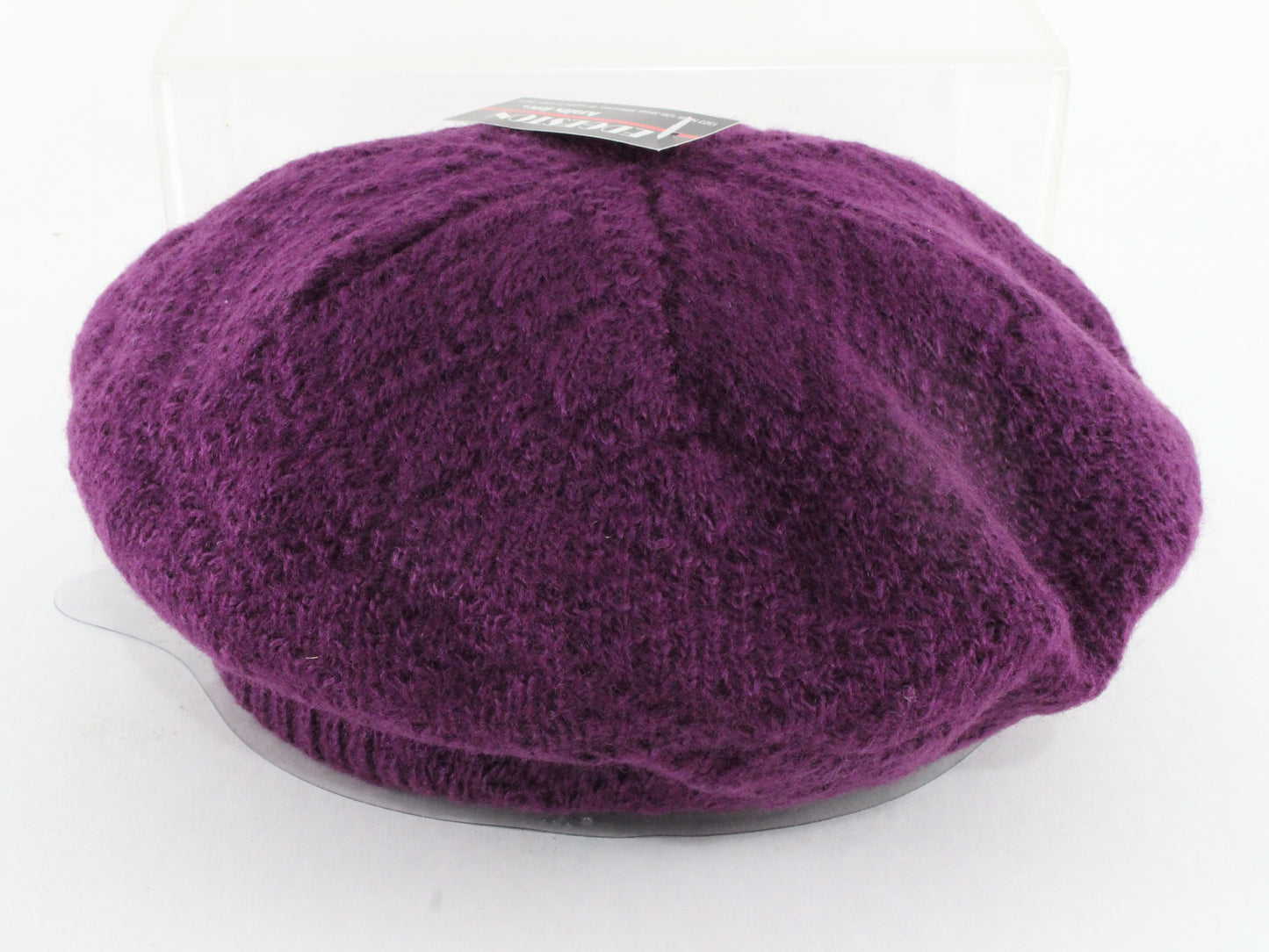 Edgeston Purple Knit Ladies Boutique Vintage Cap Stretch Band