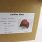 George Zamaul New York Ladies Cherry Red Boutique Hat W/ Feathers 7 56cm