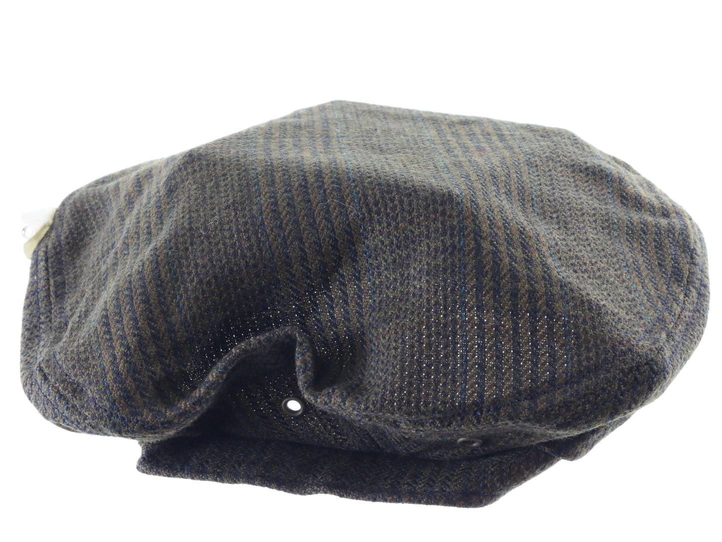 Avalon Classic Mens Brown Plaid Wool Beret Stylish Size: S/M