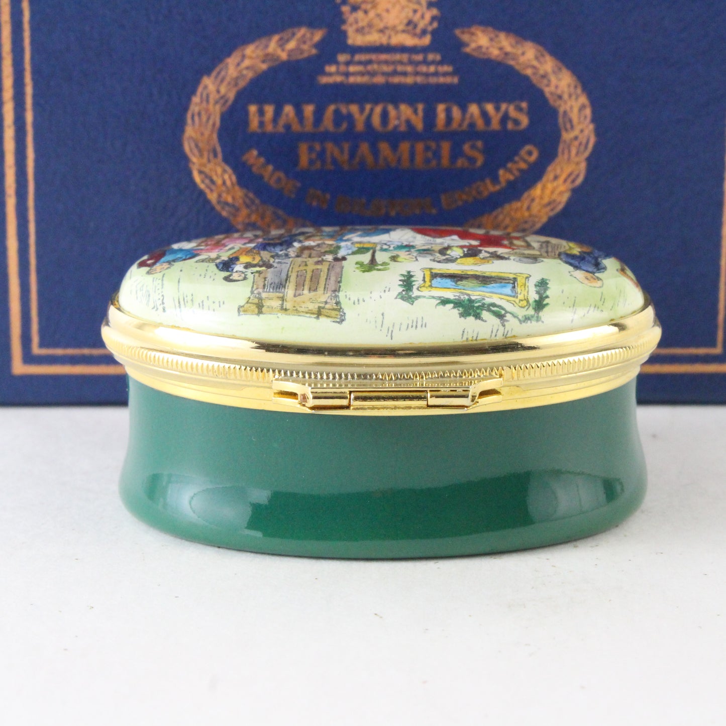 Halcyon Days Holiday Dinner Christmas 1980 Enamel Box Limited Edition 11/366