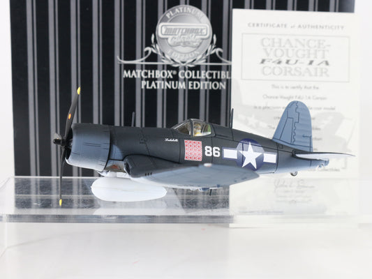 Chance Vought F4u-1a Corsair Fighter Plane Matchbox Model