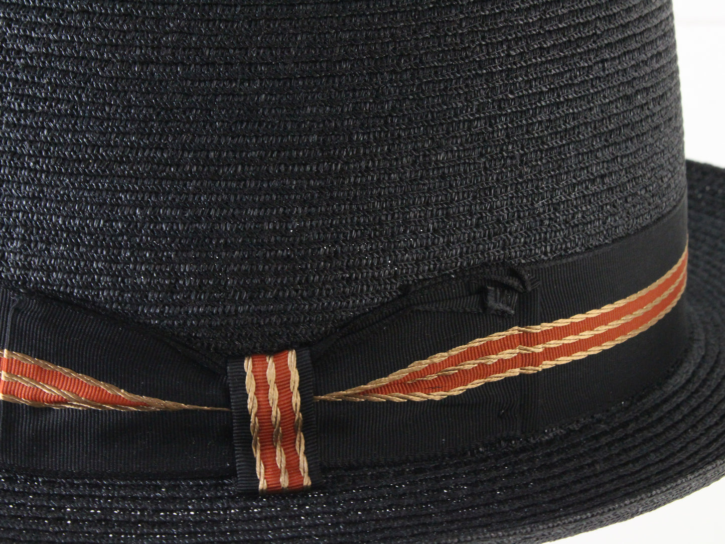 Biltmore Mens Straw Milan Fedora W/ Black and Red Band MULTIPLE SIZES