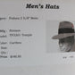 Stetson Mens Caribou Gray Felt Fedora W/ Brown and Red Feathers 6 3/4 54cm