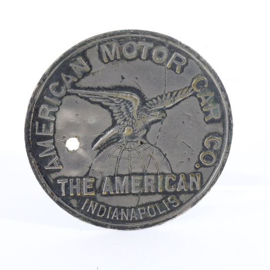 1907 - 1911 American Motor Car Co Indianapolis Emblem Radiator Badge RARE