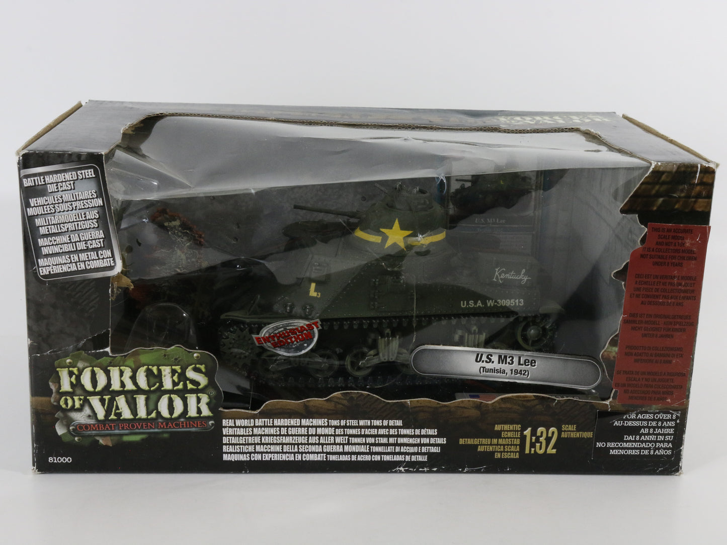 Us M3 Lee Military Tank Tunisia 1942 Forces Of Valor Unimax 1:32 81311