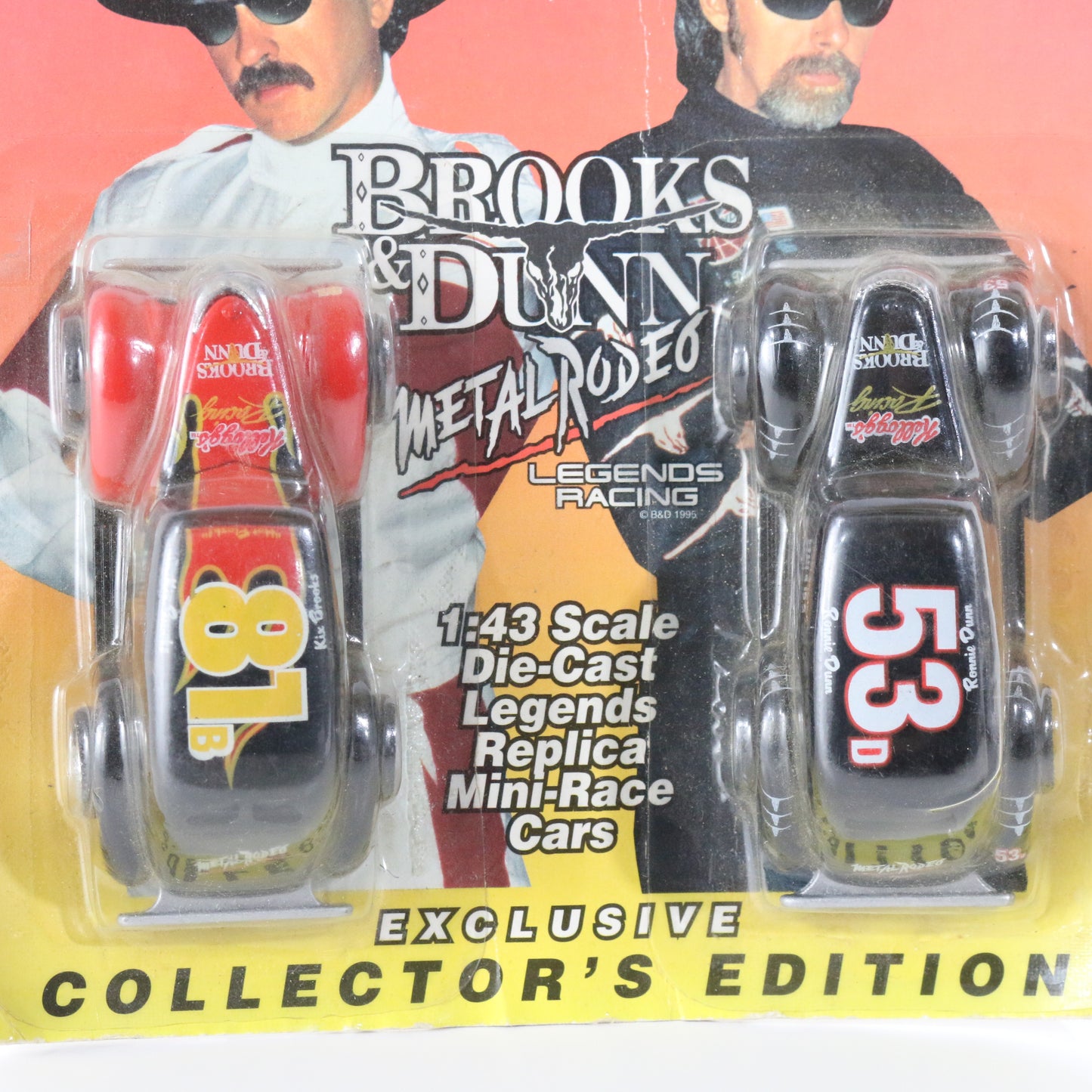 Brooks & Dunn Metal Rodeo Legends Racing 1:43 Diecast Race Cars B&D