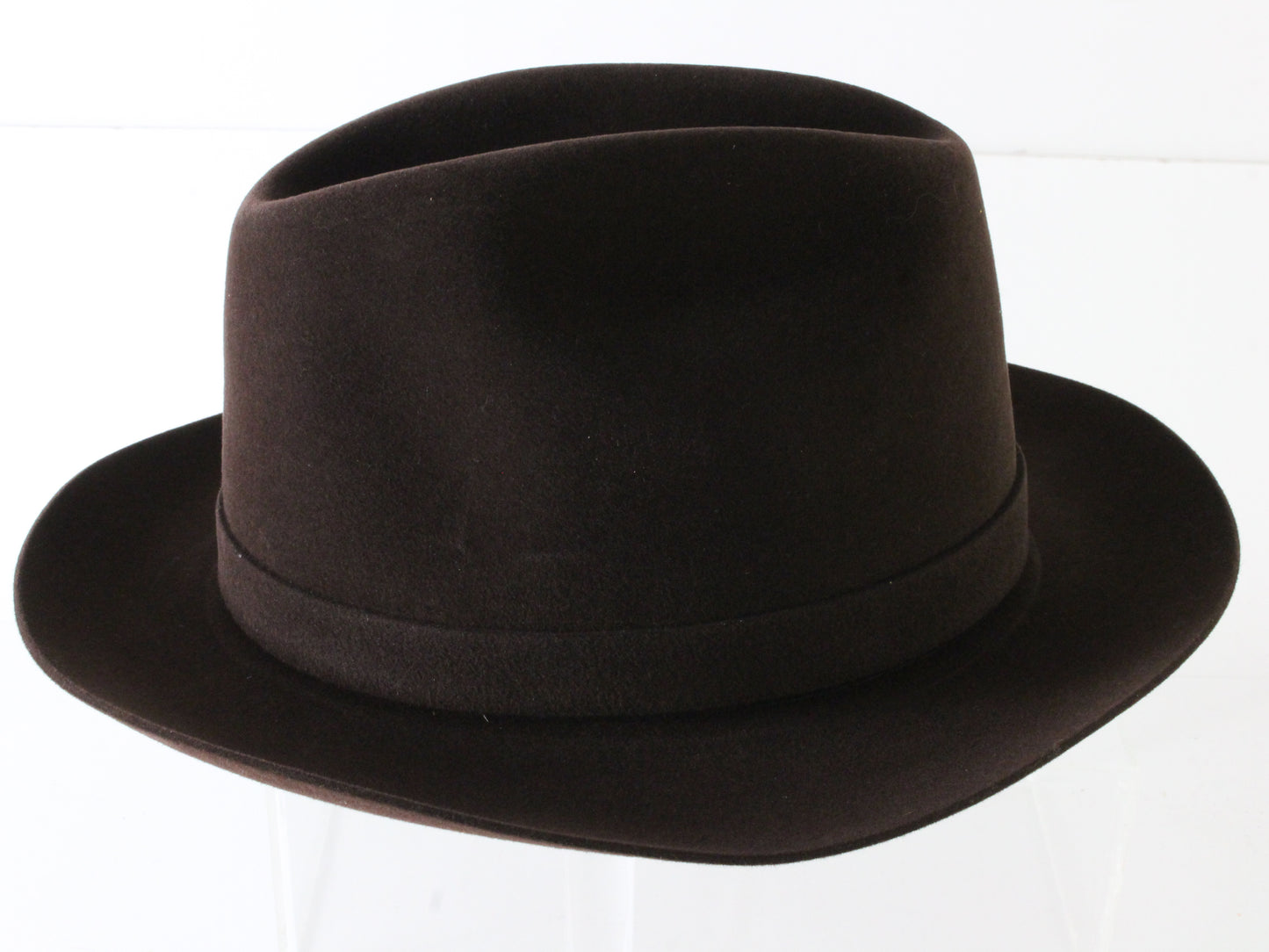 Selentino Mens Brown Extra Fine Soft Suede Felt Fedora Italian MULTIPLE SIZES