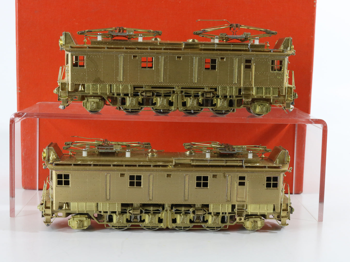 Great Northern GN Brass Z1 Electric Locomotives Nickel Plate HO Set Of 2 w/ Box