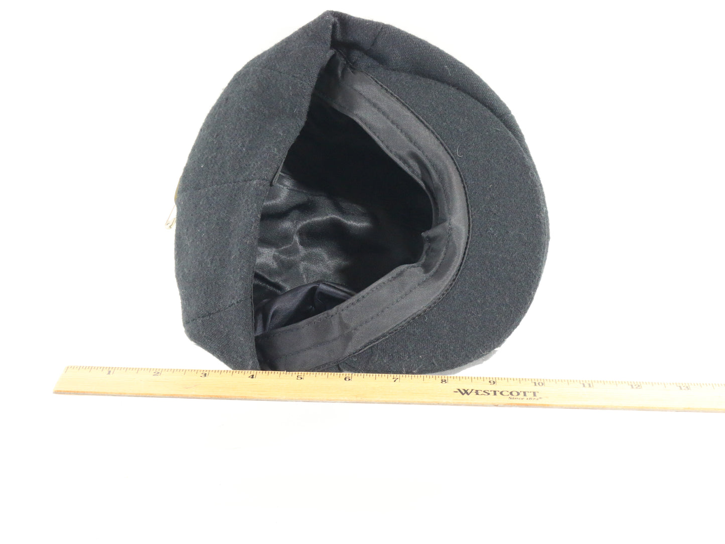 Avalon Classic Mens Black Felt Eight Quarter Cap Newsboy Hat Size: S