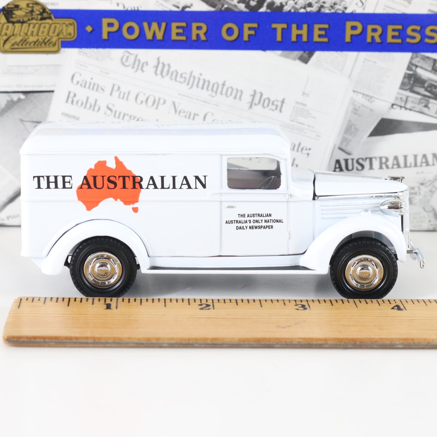 1937 Gmc News Van Australian Power Of The Press Matchbox 1:43 Ypp07