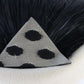 Sonni of California Ladies White and Black Wool Felt Hat W/ Feathers 7 1/8 57cm