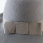 Sonni of California Ladies Gray Wool Felt Boutique Hat W/ Bow 6 7/8 55cm