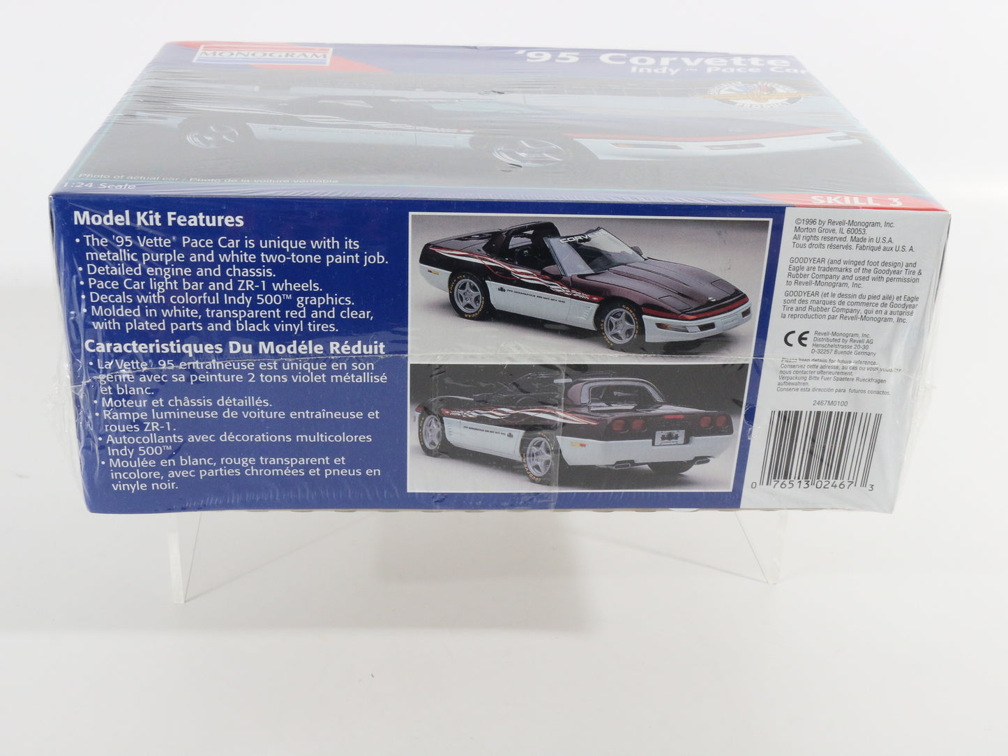 1995 '95 Chevrolet Corvette Indy Pace Car Model Car Kit Monogram 1:24 2467