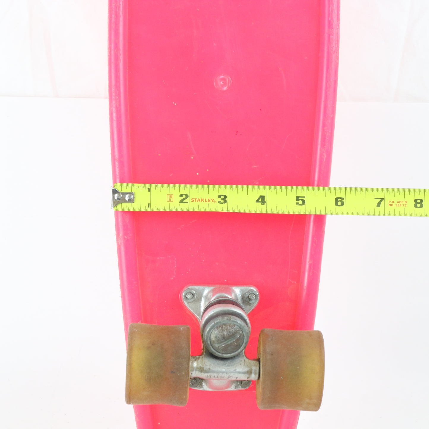 Huffy Thunder Board 24 Kicktail Pink Vintage Skateboard Deck W/ Wheels 24"