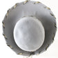 Mr D Ladies Boutique Gray Felt Hat W/ Gold and Silver Accents 6 3/4 54cm