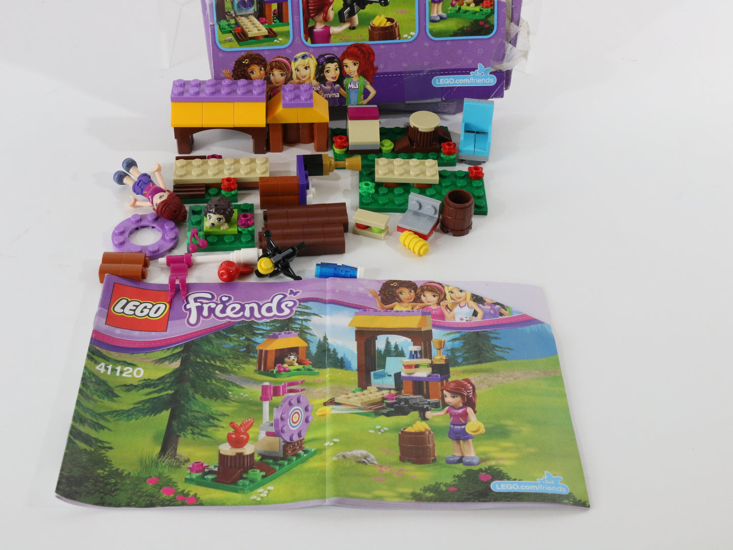 Lego Friends Adventure Camp Archery Partly Built Set 41120 W/ Box & Instructions