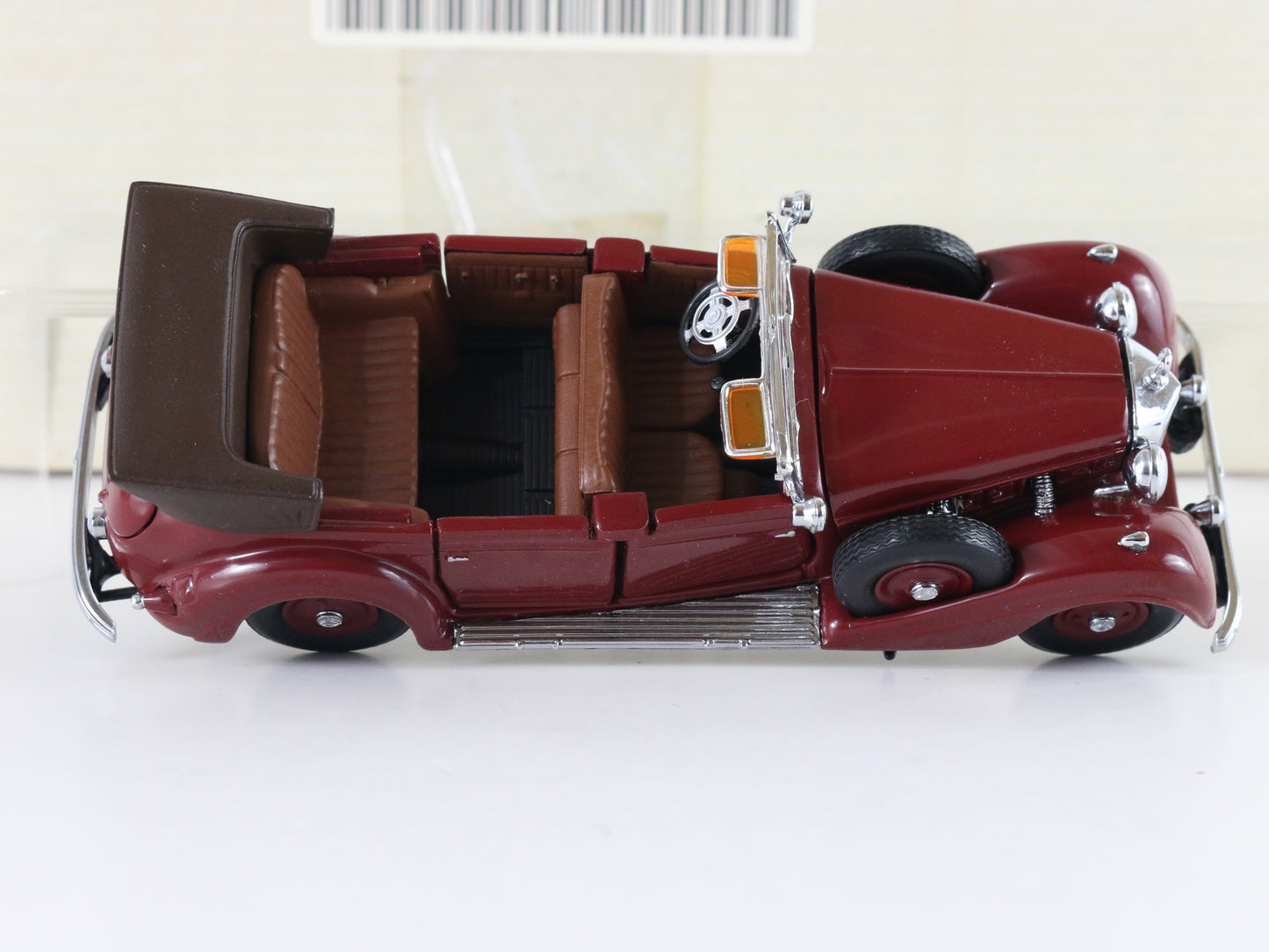 1939 Mercedes Benz 770k Maroon Franklin Mint 1:43 Model Car B11pw43