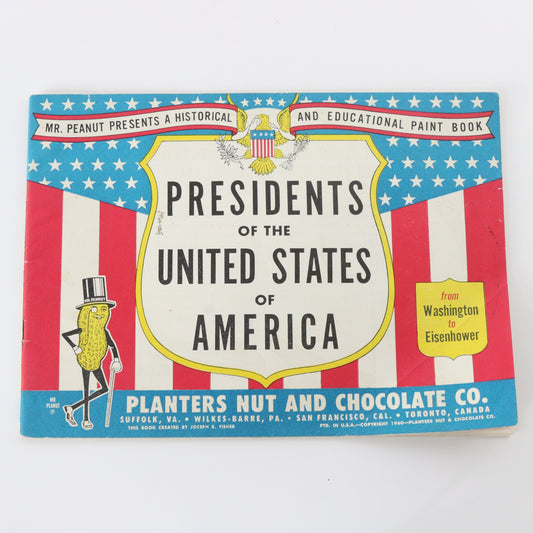 Presidents USA Planters Nut Book 1960