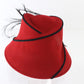 Chapeau Creations Ruth Kropveld Chic Red Black Designer Ladies Hat 6 7/8 55cm