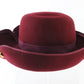 Don Anderson Ladies Elegant Wine Red Wool Felt Hat W/ Gold Details 6 7/8 55cm