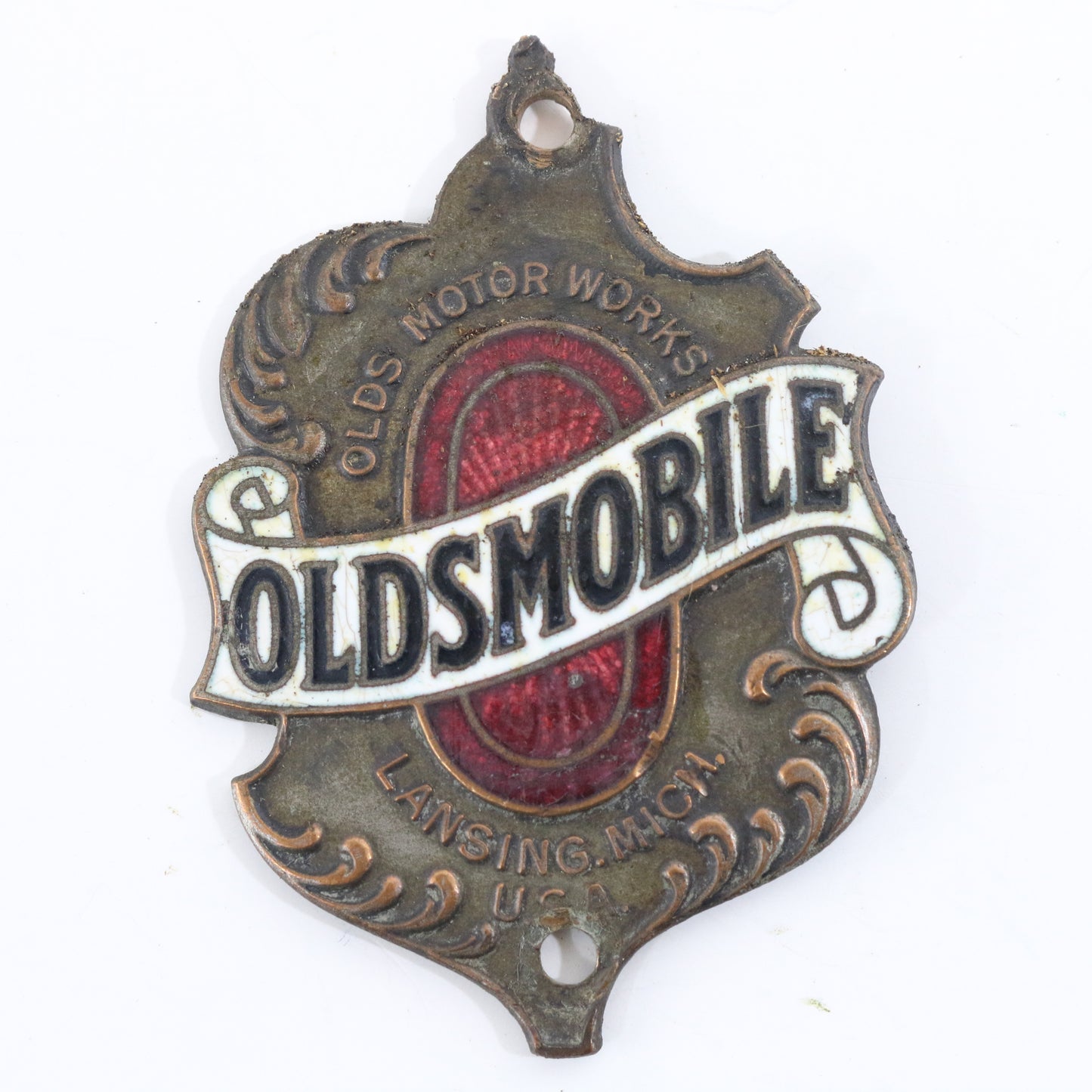 Oldsmobile Old Motor Michigan Metal Automobile Emblem Badge 2.5��� Original