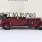 1939 Mercedes Benz 770k Maroon Franklin Mint 1:43 Model Car B11pw43