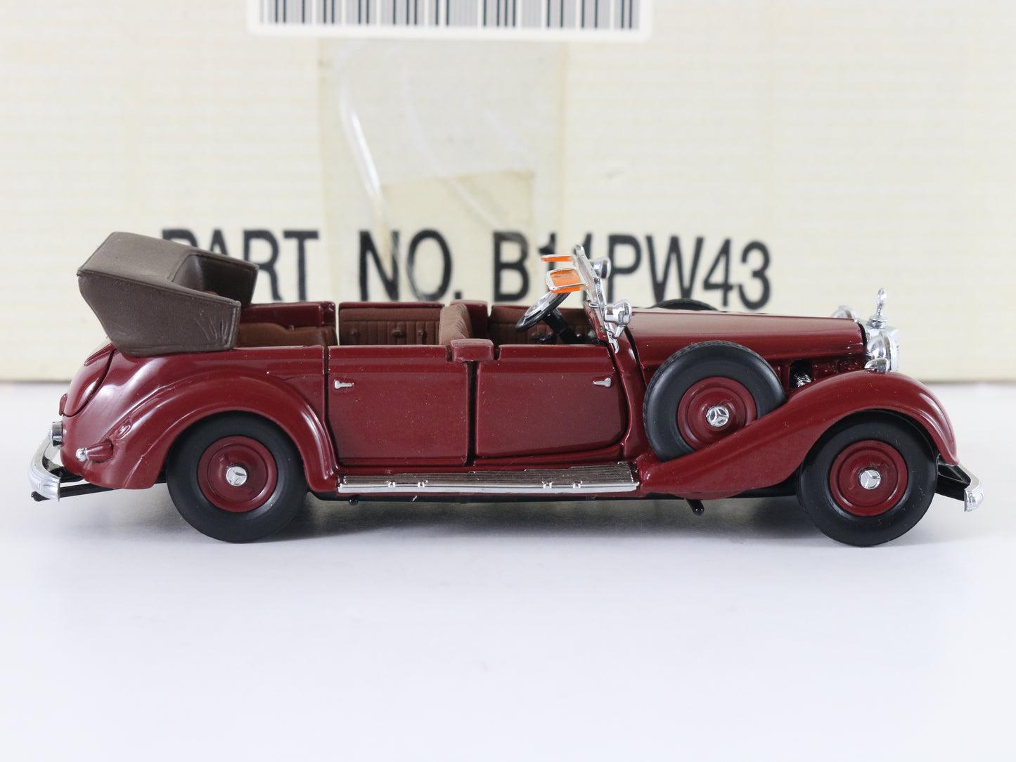 1939 Mercedes Benz 770k Maroon Franklin Mint 1:43 Model Car B11pw43