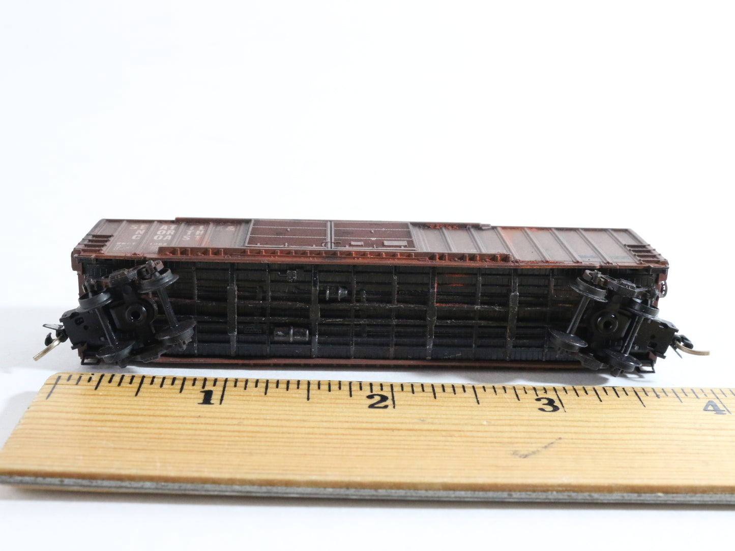 Custom Weathered Seattle & North Coast SNCT 1052 DD Boxcar Microtrains N