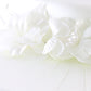 Diana Ladies Elegant Boutique White Hat W/ Beads And Flowers 6 5/8 53cm