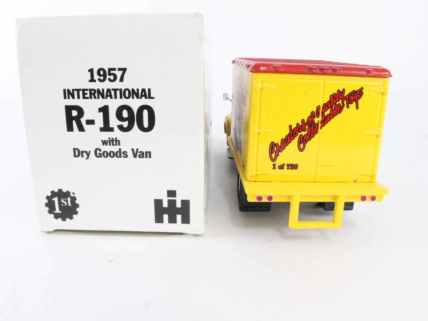 1957 International R-190 W/ Goods Van Nostalgic Toy Creations First Gear 1:34