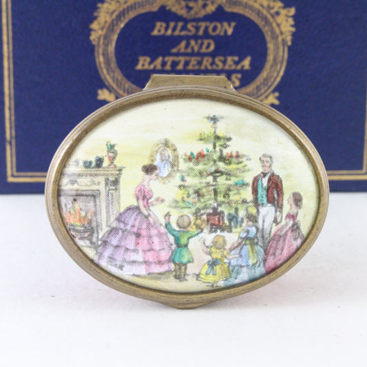 Halcyon Days Limited Edition Christmas 1971 Enamel Pill Box 1st Christmas