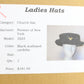 Finesse Creations Premier Ladies Boutique Black Hat W/ Gold Detail 6 7/8 55cm