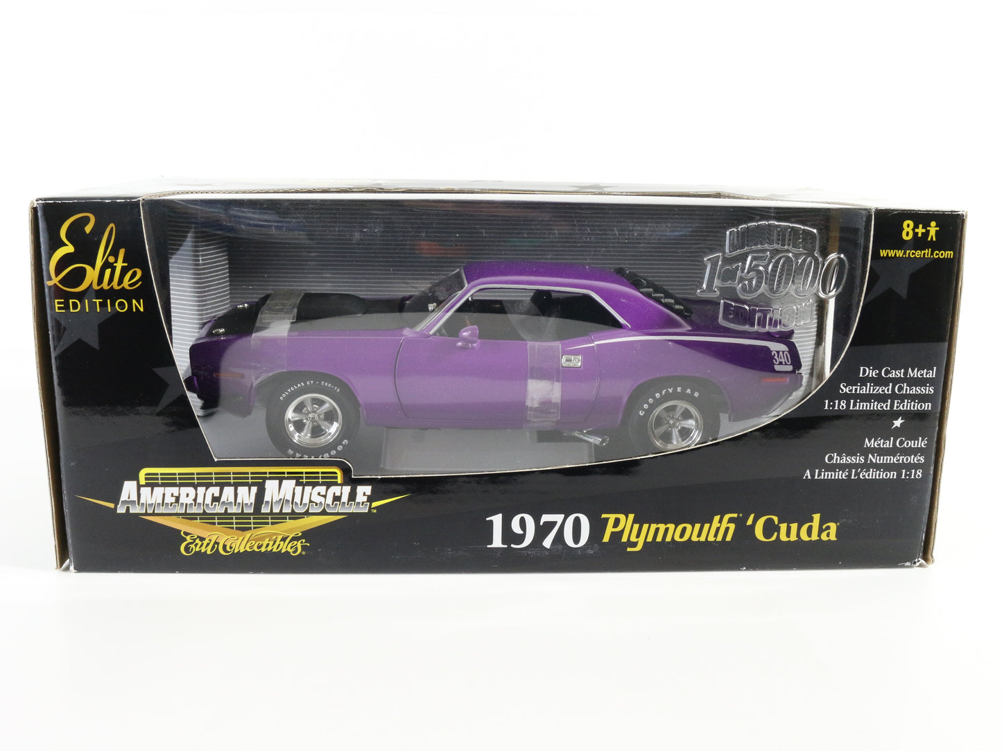 1970 Plymouth Cuda Barracuda Purple American Muscle Elite LE ERTL 1:18 33811