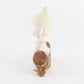 Vintage Custom Painted Ceramic Pixie Sitting On Log 3 In