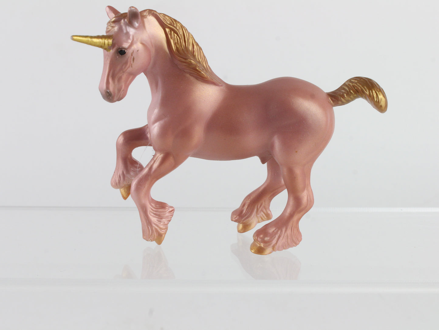 Pink Unicorn Clydesdale Mold Breyer Stablemates Model Horse