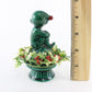 Vintage Ceramic Pixie Holly Leaf W/ Cap + Holly Leaves Inarco Japan 4.5 In