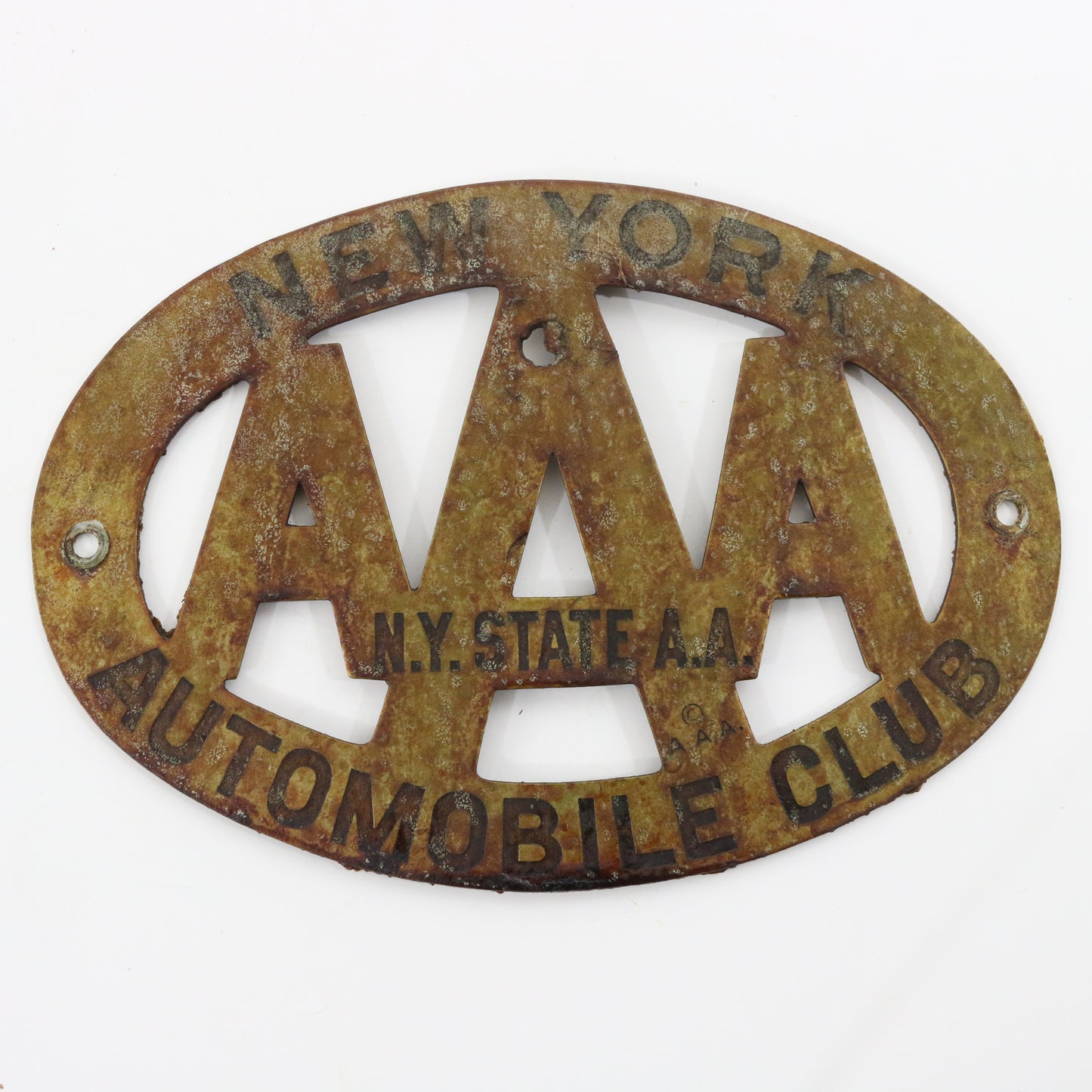 AAA Automobile Club New York State Metal Car Emblem Badge