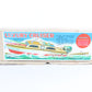 Vintage Blue Red Brown Luxury Cabin Cruiser Wooden Boat Japan IMP IMPY 12"